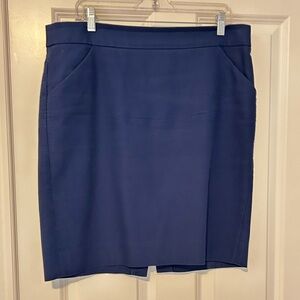 J. Crew Classic Blue Pencil Skirt